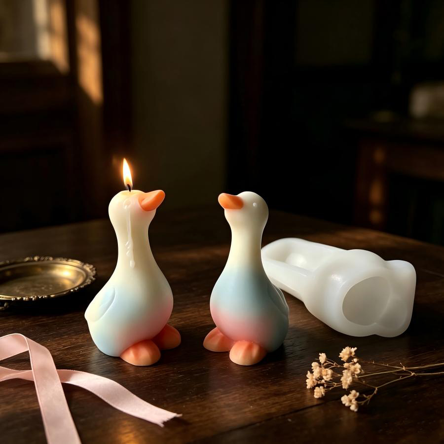 Candle Making Jelly - Neue 3D-Enten-Silikonform, DIY Handgemachte Entenförmige Aromatherapie-Kerze