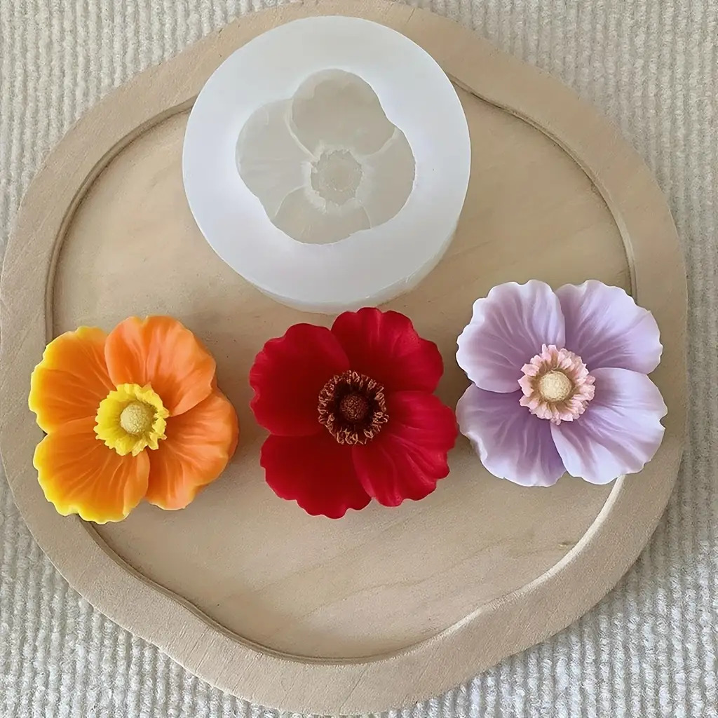 Candle Making Party - Blumen-Silikonform für Kerzen, kann zum Herstellen