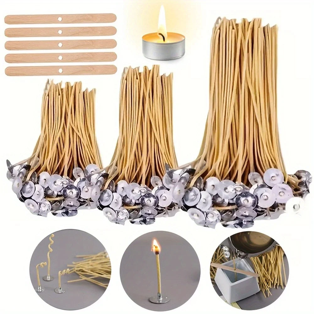Candle Making Workshop - Kerzendochte, 50 Stück, 20,3 cm, Hanfkerzendocht,