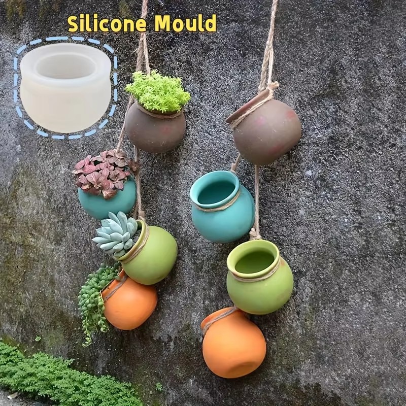 Candle Making Party - Silikon-Blumentopfformen, Harzformen, Epoxidformen, Duftkerzenformen, kleine Sukkulenten-Blumentöpfe,