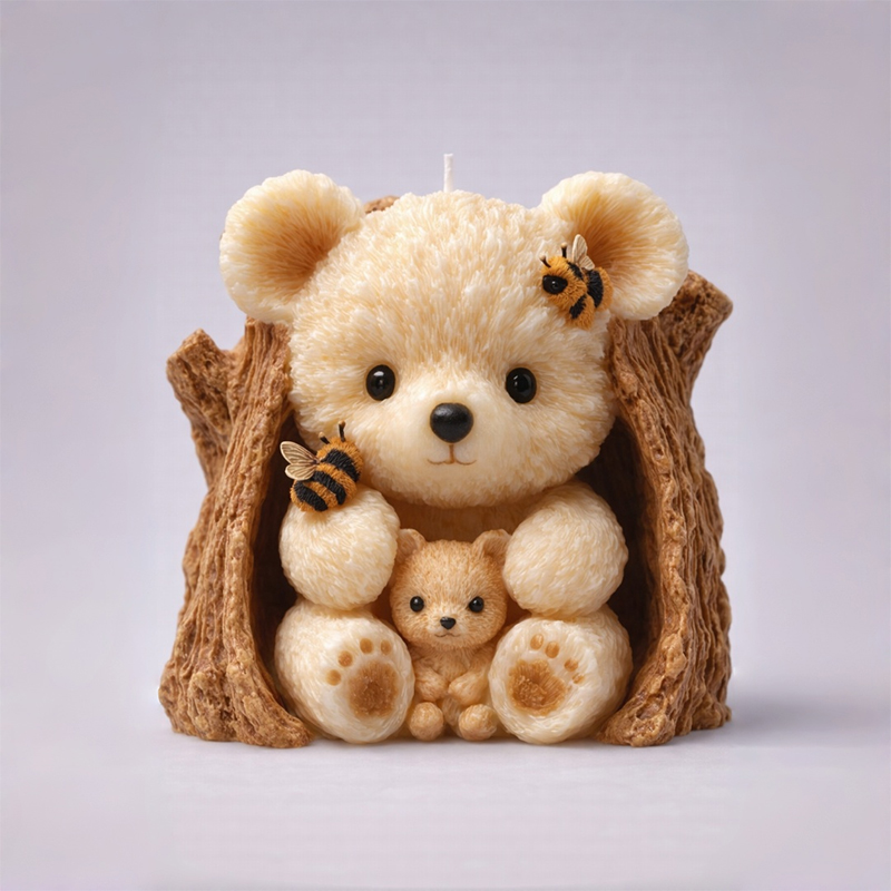 Candle Making Classes - 【Wärmende Begleitung】Ein Teddybär, der ein Baby