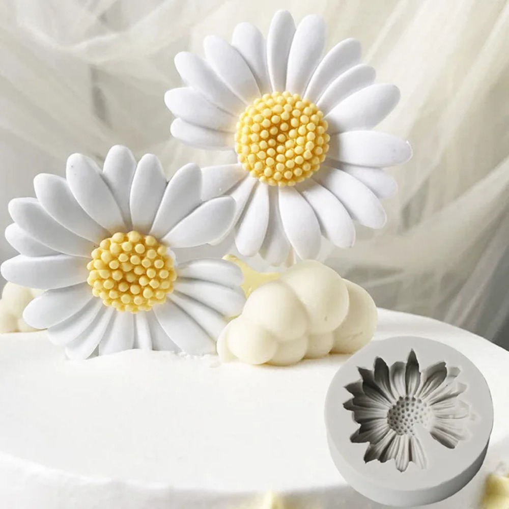 Candle Making Products - 3D Gänseblümchen-Blumenform Sonnenblumen-Silikonform Aromatherapie Epoxid-Seifen-Kerzenform DIY-Dekoration
