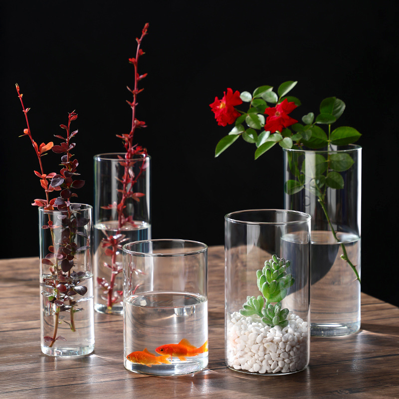 Candle Making Glass - Glaszylindervasen, Glas-Hydrokulturvase, transparente Glasvase, Kerzenhalter, klare