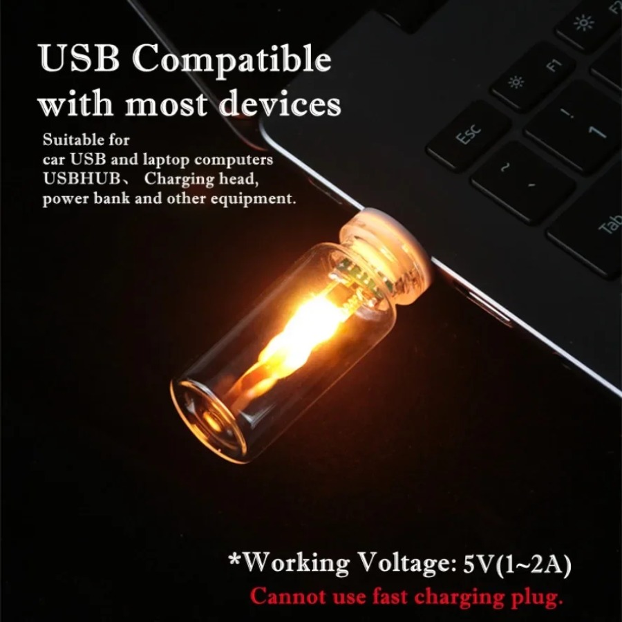 5V USB LED Flammen-Nachtlicht  – Candle Making Glass Bewertung und Preis