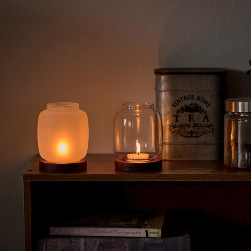 Vintage-Kerzenhalter aus Holz  – Candle Making Glass Bewertung und Preis