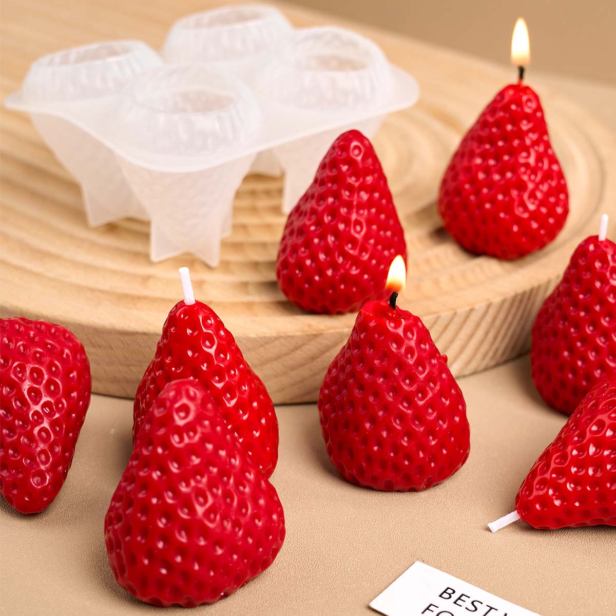 4 Stück Erdbeere Silikon Kerze – Candle Making Party Bewertung und Preis