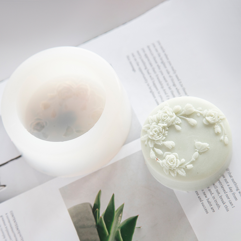 Runde Form Rose Blume handgema – Candle Making Jelly Bewertung und Preis