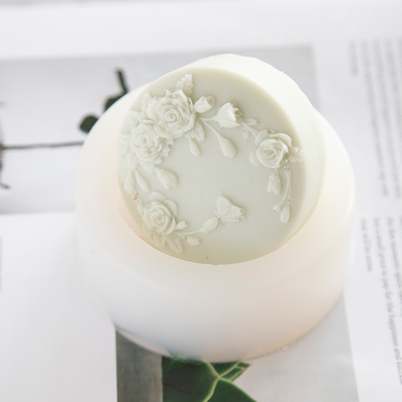 Runde Form Rose Blume handgema – Candle Making Jelly Bewertung und Preis